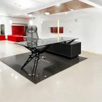 میز مدیریتی تمام شیشه سکوریت  مدل k9